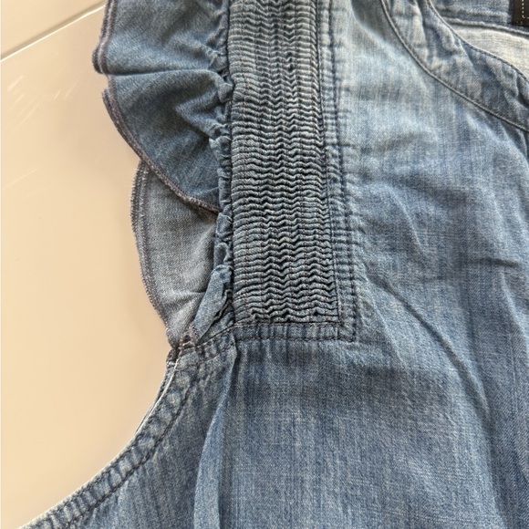 Jessica Simpson Blue Denim Blouse M - Picture 3 of 6
